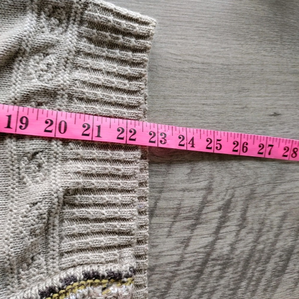 Vintage Sahara Club Brown V Neck Button Front Cardigan Size Medium Cottagecore - Picture 6 of 7